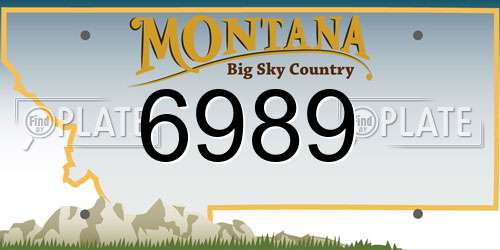6989 Montana License Plate
