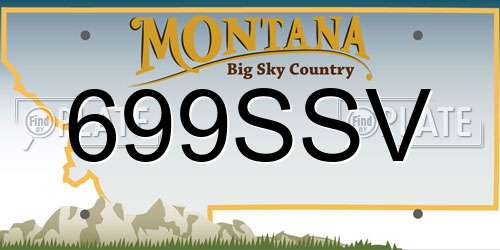699SSV Montana License Plate