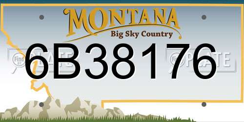 6B38176 Montana License Plate