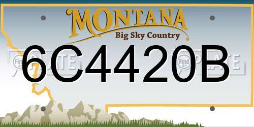 6C4420B Montana License Plate