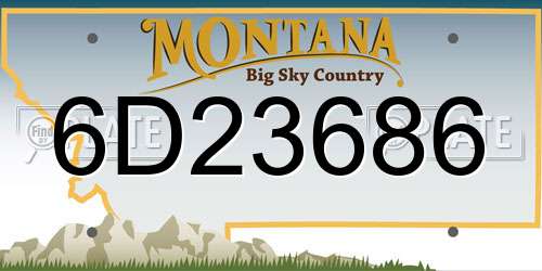 6D23686 Montana License Plate