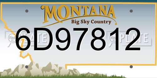 6D97812 Montana License Plate