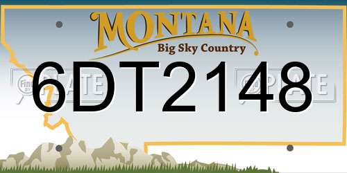6DT2148 Montana License Plate
