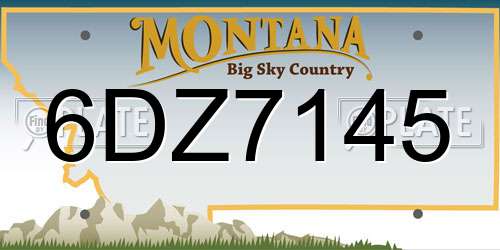 6DZ7145 Montana License Plate