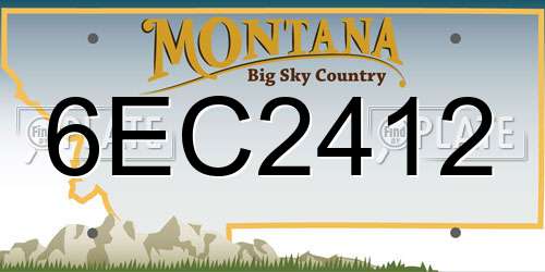 6EC2412 Montana License Plate