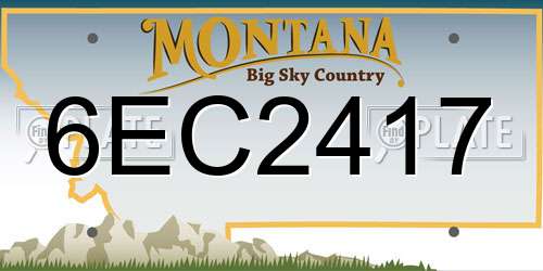 6EC2417 Montana License Plate