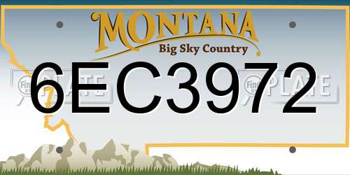 6EC3972 Montana License Plate