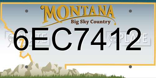 6EC7412 Montana License Plate