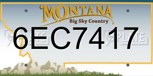 6EC7417 Montana License Plate
