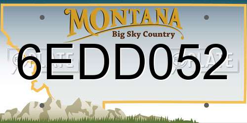 6EDD052 Montana License Plate