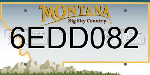 6EDD082 Montana License Plate