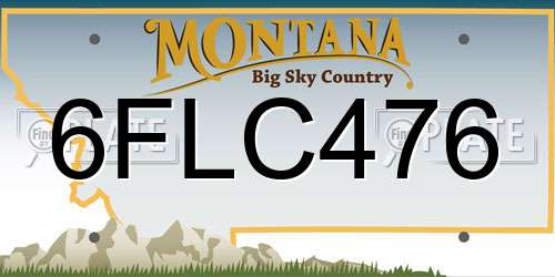 6FLC476 Montana License Plate