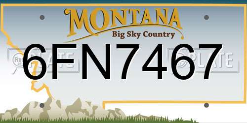 6FN7467 Montana License Plate