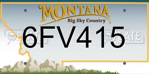 6FV415 Montana License Plate