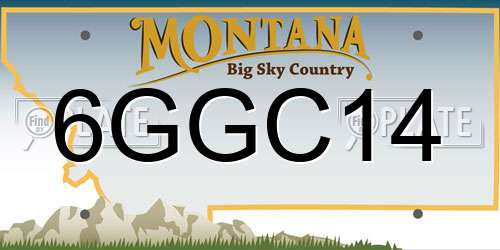 6GGC14 Montana License Plate