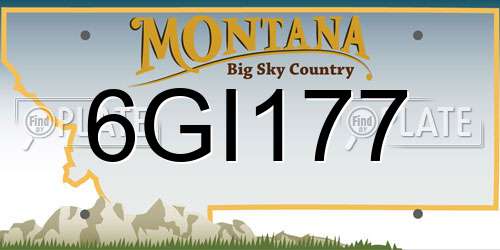 6GI177 Montana License Plate