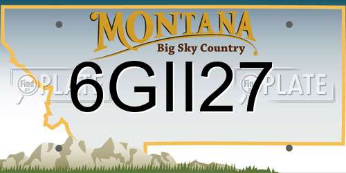 6GII27 Montana License Plate