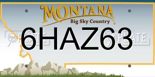 6HAZ63 Montana License Plate