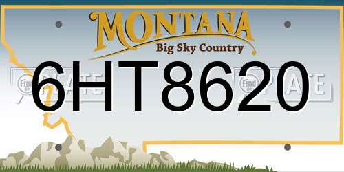 6HT8620 Montana License Plate