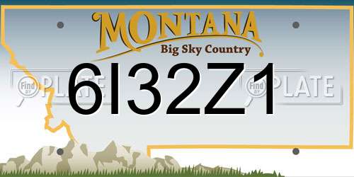 6I32Z1 Montana License Plate