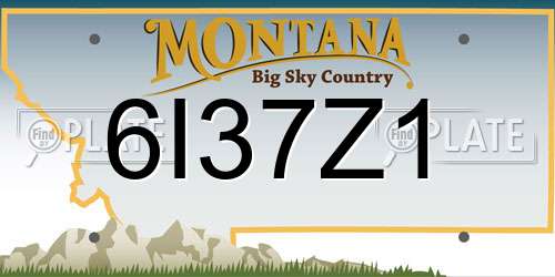 6I37Z1 Montana License Plate