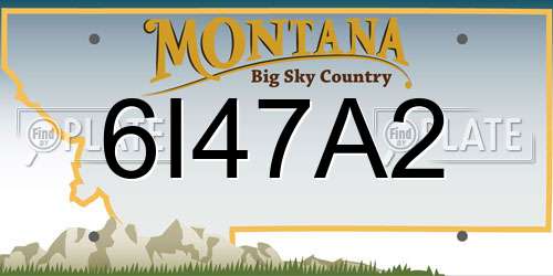 6I47A2 Montana License Plate