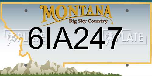 6IA247 Montana License Plate