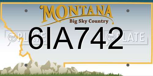 6IA742 Montana License Plate