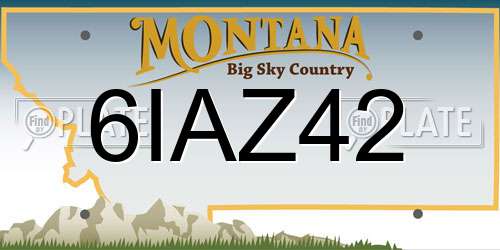 6IAZ42 Montana License Plate