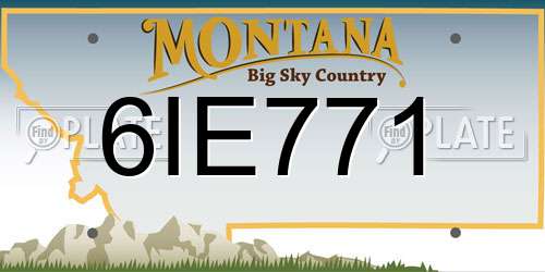 6IE771 Montana License Plate