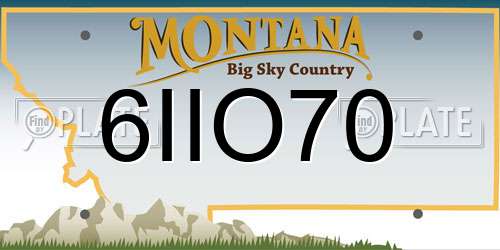 6IIO70 Montana License Plate