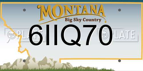 6IIQ70 Montana License Plate
