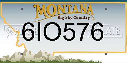 6IO576 Montana License Plate