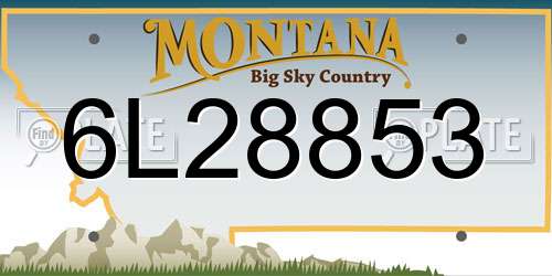 6L28853 Montana License Plate
