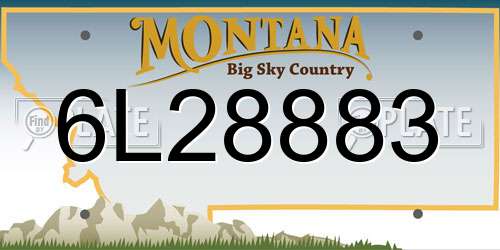 6L28883 Montana License Plate