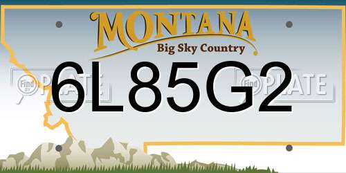 6L85G2 Montana License Plate