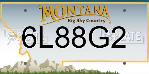 6L88G2 Montana License Plate