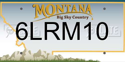 6LRM10 Montana License Plate