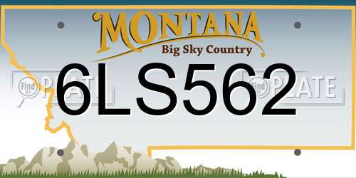 6LS562 Montana License Plate
