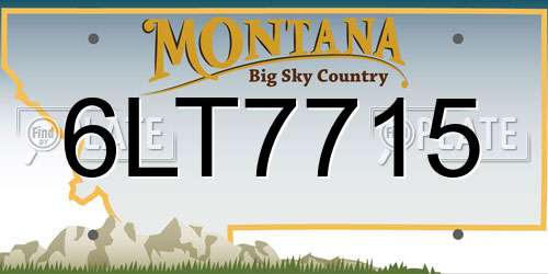 6LT7715 Montana License Plate