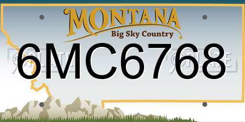 6MC6768 Montana License Plate