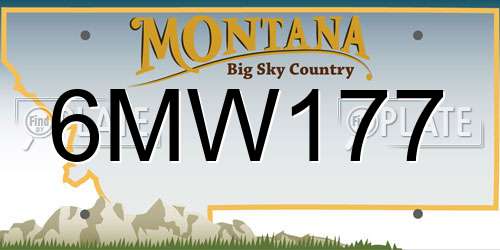 6MW177 Montana License Plate