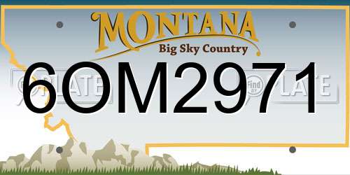 6OM2971 Montana License Plate