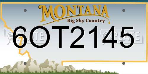 6OT2145 Montana License Plate