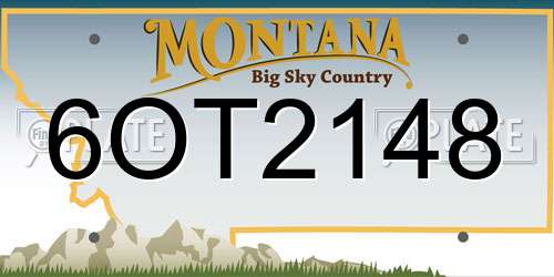 6OT2148 Montana License Plate