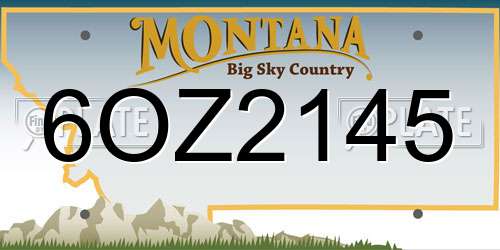 6OZ2145 Montana License Plate