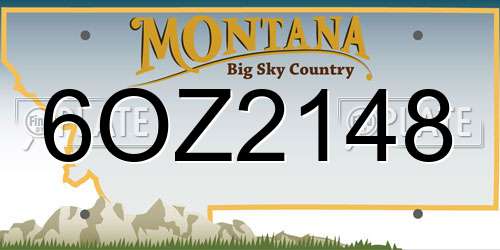 6OZ2148 Montana License Plate