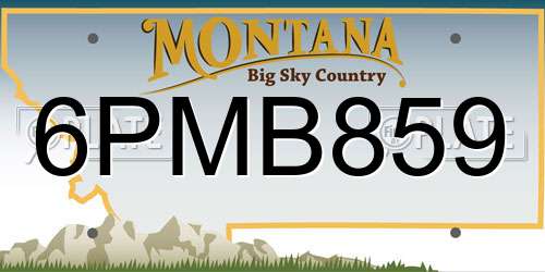 6PMB859 Montana License Plate