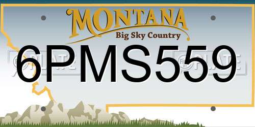 6PMS559 Montana License Plate