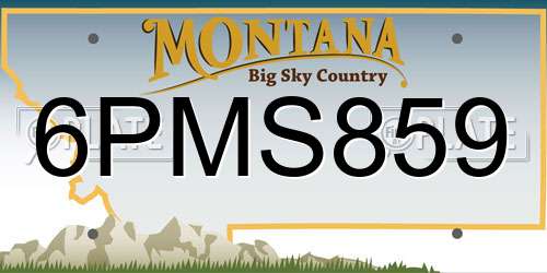 6PMS859 Montana License Plate